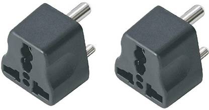EmmEmm 2 Pcs 3 Pin Universal Coversion Adapter Three Pin Plug