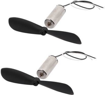 RT 2 Pieces of Micro Coreless Motor with propeller DC 3.7V 716 7x16mm RPM: 48000 (2 Motors + 2 Propellers) Electronic Components Electronic Hobby Kit
