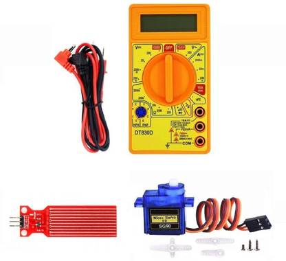 MANDAL22 Water Level Sensor SG90 Micro Servo Motor And D830D Digital Multimeter Educational Electronic Hobby Kit