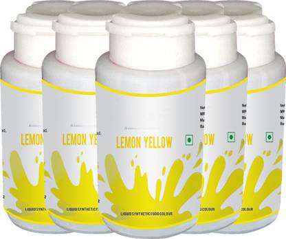 Bloom Lemon Yellow Liquid Colour Pack of 5 x 20ml Yellow