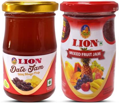 LION Mixed Fruit Jam and Date Jam with Mango Pulp