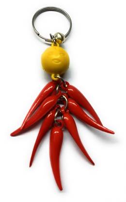 RUPALTTOYSBABA Red Chilli Nimbu Keychain Multi Color Set of 6 Key Chain