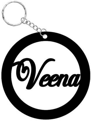 Vedashree Gifts Veena Name Keychain 397 Key Chain