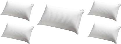 JDX Polyester Fibre Stripes Sleeping Pillow Pack of 5