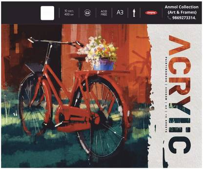 ANUPAM Acrylic Painting Book A3 400GSM Acid Free Paper Sketch Pad