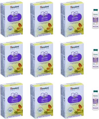 HIMALAYA Baby Soap Pack of 3 + Free Baby Powder
