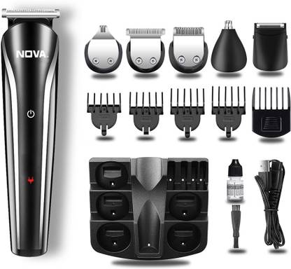 NOVA NG 1152-05 USB Trimmer 60 min Runtime 9 Length Settings  (Grey, Black) at Rs. 949