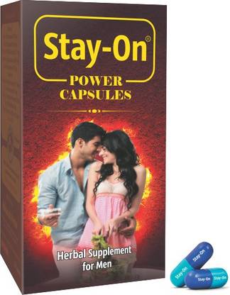Stay-On Power Capsules Herbal Supplement for Strength & Stamina for Men (Pack Of 10 Caps)