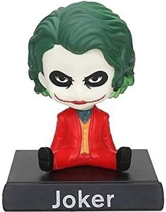 Elegant Lifestyle Super Villain Joker Action Figure | DC Comics | Limited Edition Bobblehead with Mobile Holder for Car Dashboard, Office Desk & Study Table