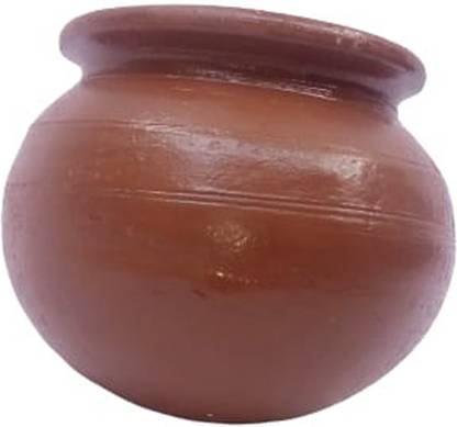 MiiArt Matka for Water Store,Kalash(size-18X18cm,Medium)(Material-Soil)1 Pcs Handi 1 L