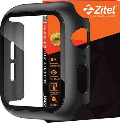 ZITEL Bumper Case for Apple Watch 44mm Series 6, SE Series With Built-in 9H Tempered Glass Screen Protector