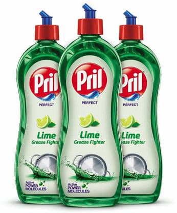 Pril Perfect Lime Dishwash Liquid 750 ml (Pack of 3) Dish Cleaning Gel