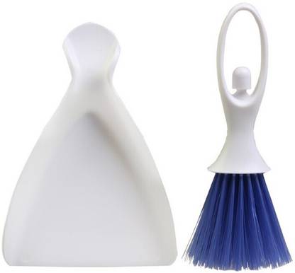 HFX Car Dashboard Vent Cleaner Broom Dustpan Window Keyboard Cleaning Brush Tool Set Plastic Step On It Dustpan