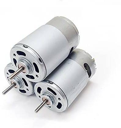 TRUSTECH (Pack of 3) 12v 555 DC Motor 12000rpm High Speed for DIY Project Kits RS-555 Multipurpose Brushed Motor 13000rpm High RPM High Speed 12v DC Motor Electronic Components Electronic Hobby Kit