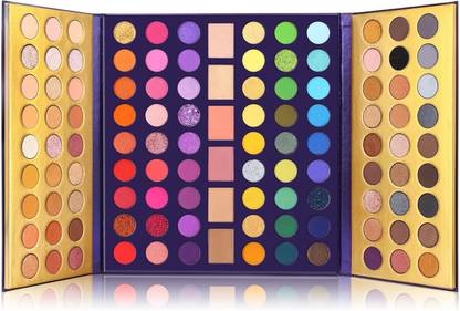 UCANBE MIRROR Eye Shadow Palette 108 vibrant colorful and natural colors ,2 blushers, 2 highlighters and 2 contour powder 120 g