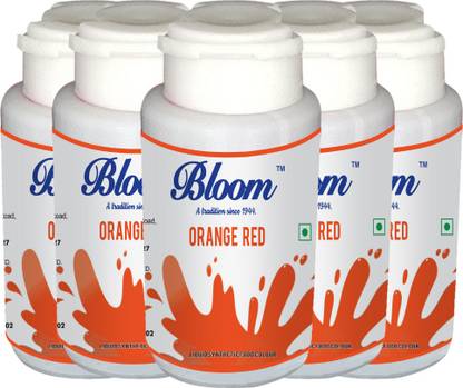 Bloom Orange Red Liquid Colour Pack of 5 x 20ml Orange, Red