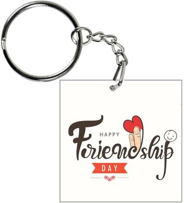 COLOR YARD best happy friendship day keychain with cute friendship day design on Key Chain