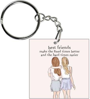 COLOR YARD best happy friendship day keychain with friendship quotes design on Key Chain