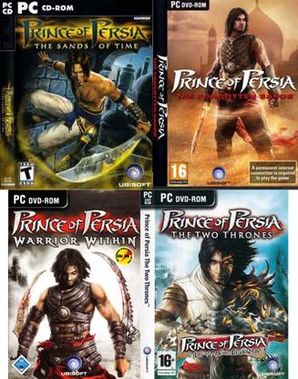 Prince Of Persia Games Collection, The Sands of Time, The Forgotten Sands, The Two Thrones and Warrior Within PC Game Offline DVD Installation (Regular)
