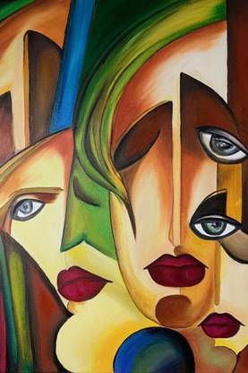 Wall poster of Human Art Oil Painting Poster | Office Wall Decorative Poster | Human Art painting (Without Frame) Paper Print