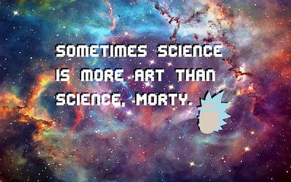 Rick And Morty Galaxy Space Science Paper Print