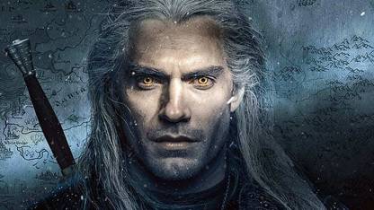 The Witcher Netflix Henry Cavill Orange Eyes Paper Print