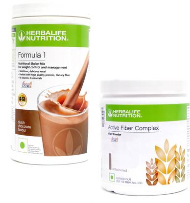 Herbalife Nutrition FORMULA 1 CHOCOLATE WITH ACTIVE FIBER COMPLEX SET OF 2 Protein Shake