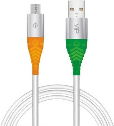 VIP Micro USB Cable 1 m Tiranga Single Pin Micro USB Data / Charging Cable (1 m, White)