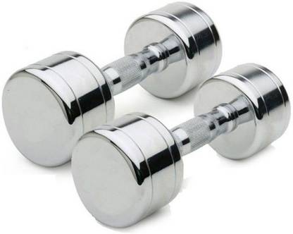 Bodystation 5 Kg (5 Kg x 2) Chrome Steel Fixed Weight Dumbbell