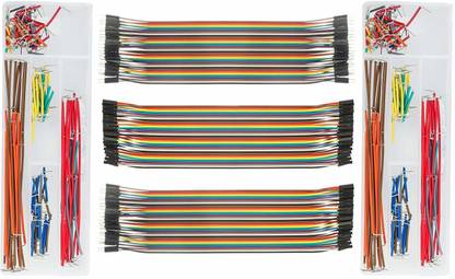 IDUINO 3 Set Standard Jumper Wires Plus 2 Set U Shape Bread Board Jumper Cable Kit w Box | M/F, M/M, F/F - Each 40pin Electronic Jumpers Wire | 140 Pcs of Assorted Breadboard Jumper Cable Wire Kit Electronic Components Electronic Hobby Kit