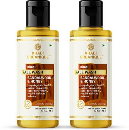 khadi ORGANIQUE Herbal Sandalwood & Honey  - Set of 2 Face Wash