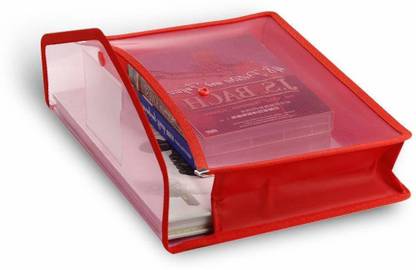 MORE BUY Plastic Envelope Folder, Transparent Poly-Plastic A3 Documents File, Drawing Paper Storage Bag with Snap Button Set of 3