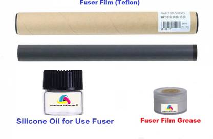 PRINTER PARTNER Fuser Film (Teflon), Fuser Film Original Grease & Silicone Oil Combo Pack Use For HP/ Canon LaserJet Printers White Ink Toner
