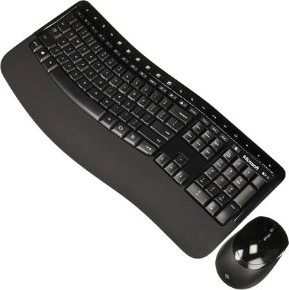 MICROSOFT Wireless Comfort Desktop 5050 (PP4-00001), Black Wireless Standard Multi-device Keyboard