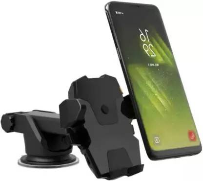 Wanzhow Car Mobile Phone Holder Easy One Touch Universal Car Mount Phone Holder for Android and iOS Devices (Black) Mobile Holder