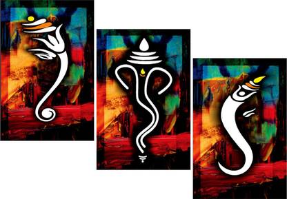 saf Multieffect UV Textured Panel Painting Digital Reprint 12 inch x 27 inch Painting