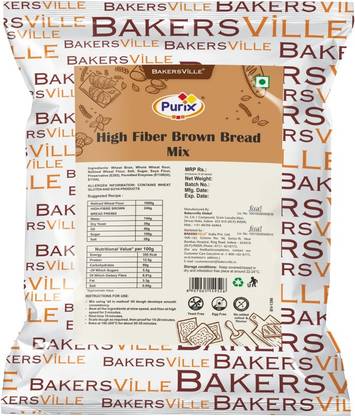 PURIX Brown Bread Mix / High Fiber & Protein Rich Bread Flour, 1 kg