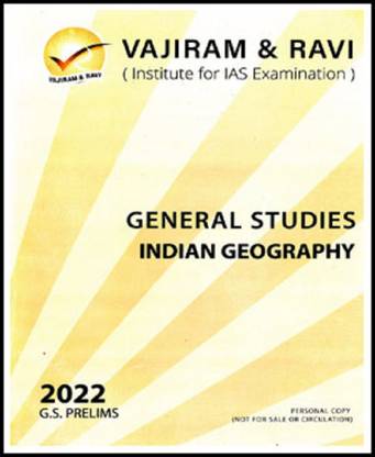 Vajiram & Ravi-General Studies-Yellow Book-Prelims & Mains-Indian Geography 2022-Printed Notes-English Medium (Xerox Study Material)