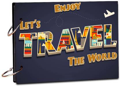 BPDESIGNSOLUTION Travel in World Scrap Book Photo Album Size 8.5x6 inch 20 sheet Theme,  Scrapbook Kit