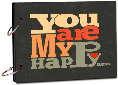 BPDESIGNSOLUTION You are My Happiness Scrap Book Photo Album Size 8.5x6 inch 20 sheet Theme,  Scrapbook Kit