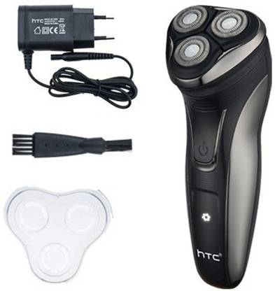 HTT Rechargeable Triple Blades Rotary 4D Shaver with Built in pop up trimmer Comfort Cut Blades for Wet & Dry Shave  Shaver For Men
