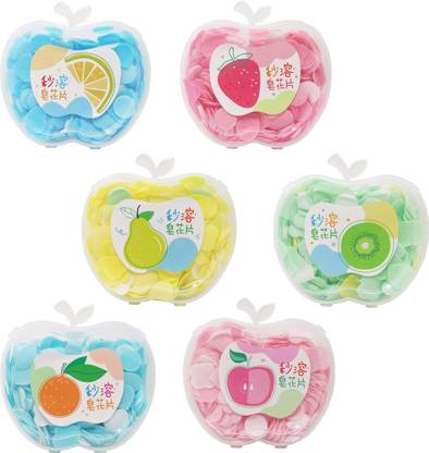 topgifties Paper Soap in a Plastic Box Clean Soft Bath For Travel (Pack of 6) Dishwash Bar