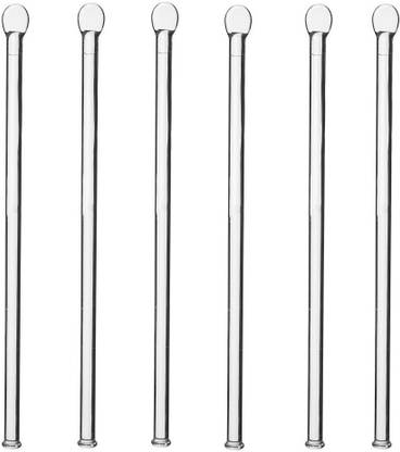 THE LABWORLD glass stirrer flat face rod 6 Glass 25 cm Stirrer