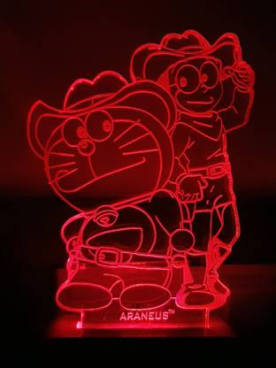 ARANEUS Doremon with Nobita cowboy pose 3D Illusion ANL-74 Night Lamp Night Lamp