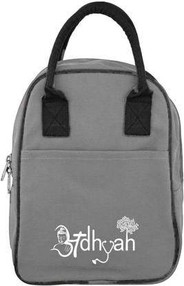 adhyah Insulated Lunch Bag for Office Men, Women and Kids, Quality Canvas Tiffin Bag for School, Picnic, Work, Carry Bag for Lunch Box. (grey) Lunch Bag