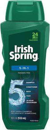 Irish Spring 5-in-1 Shampoo, Conditioner, Body Wash, Face Wash and Deodorizer