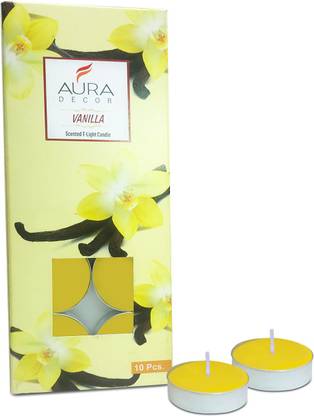 AuraDecor Pack of 10 Fragrance Tealights Vanila. Candle
