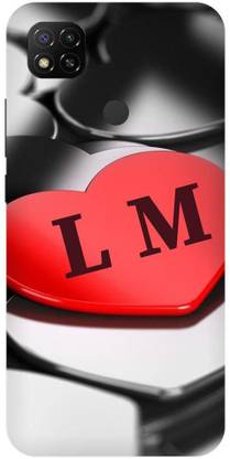 Thecoverking Back Cover for Redmi 9 ( L M name, L M word, L M alphabet, L M latter, back cover