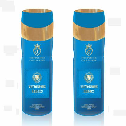 TRENDSETTER COLLECTION Victorious Heroes Deo (200 ml Each) Perfume Body Spray  -  For Men