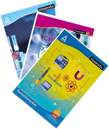 Classmate Practical Record Book Physics/Chemistry/Biology A4 Notebook One side Rule and One side plain 132 Pages